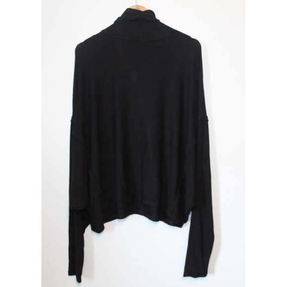 We The Free People Alameda Dolman Sleeve Turtleneck Top Black Medium H12840 - Picture 9 of 16